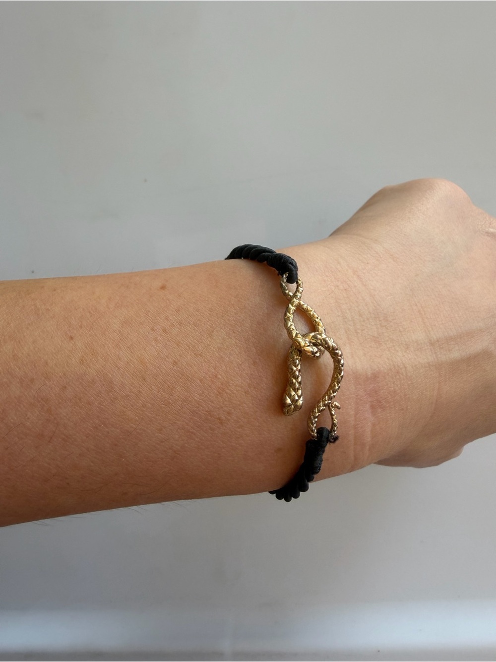 House of Harlow Black and Gold Snake Bracelet Cord